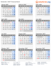 Kalender 2067 mit Ferien und Feiertagen Deutschland