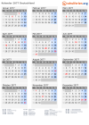 Kalender 2077 mit Ferien und Feiertagen Deutschland