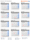 Kalender 2101 mit Ferien und Feiertagen Deutschland