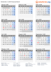 Kalender 2106 mit Ferien und Feiertagen Deutschland